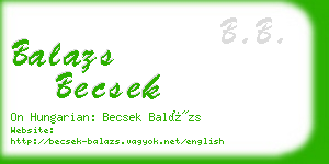 balazs becsek business card